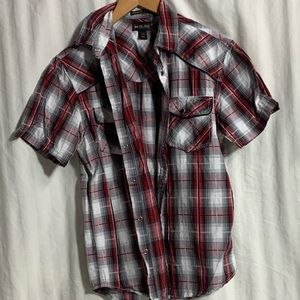 Helix plaid button down shirt